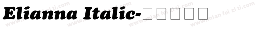 Elianna Italic字体转换